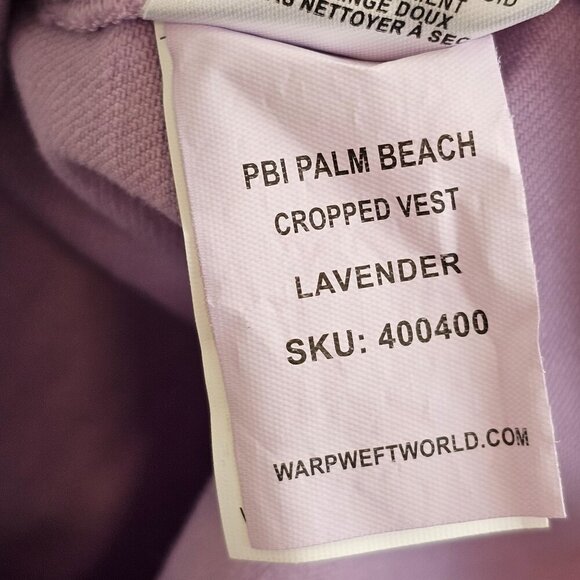 Warp + Weft Light Pastel Purple Pink Denim Button Up Vest Sz M - Picture 9 of 9